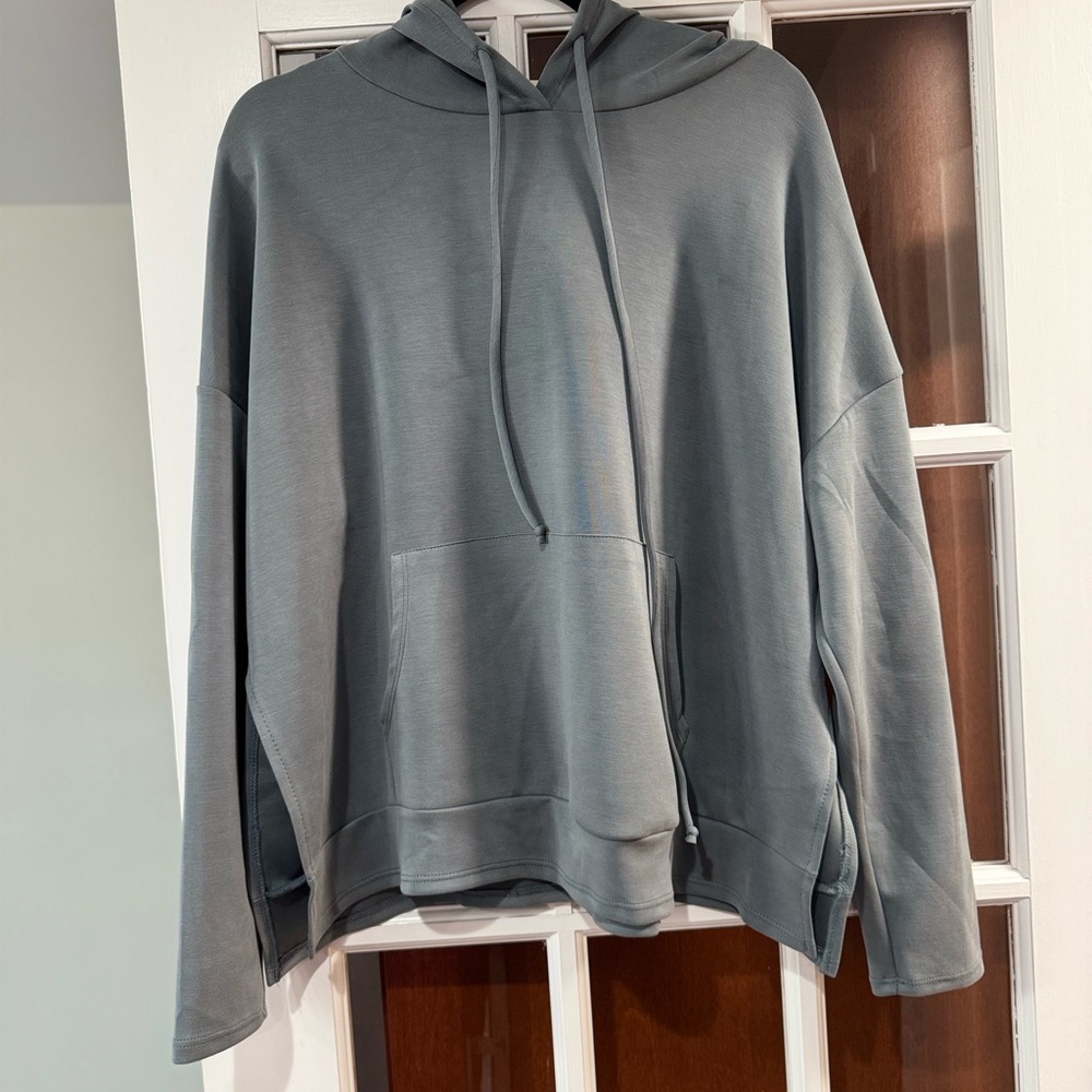 Brand New Gray Scuba Hoodie with Front Pocket